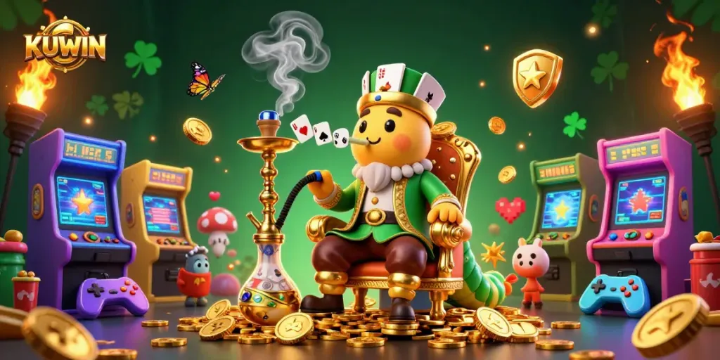 Kuwin attracts players with its vibrant casino environment filled with games, gold coins, and excitement.
