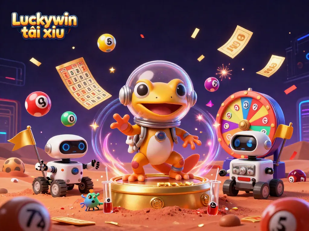Engage in exhilarating action at Luckywin tài xỉu, where players predict wins in thrilling dice games highlighted in a vibrant digital scene.