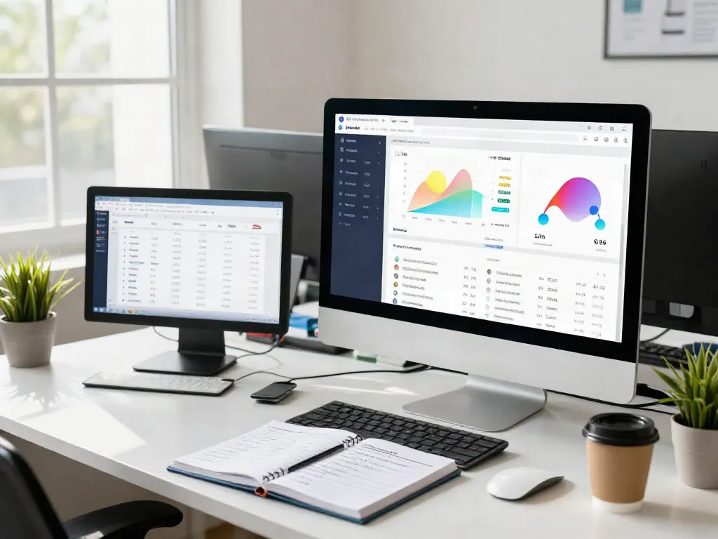 Researcher analyzing peptide price com in a modern workspace with price comparison charts.