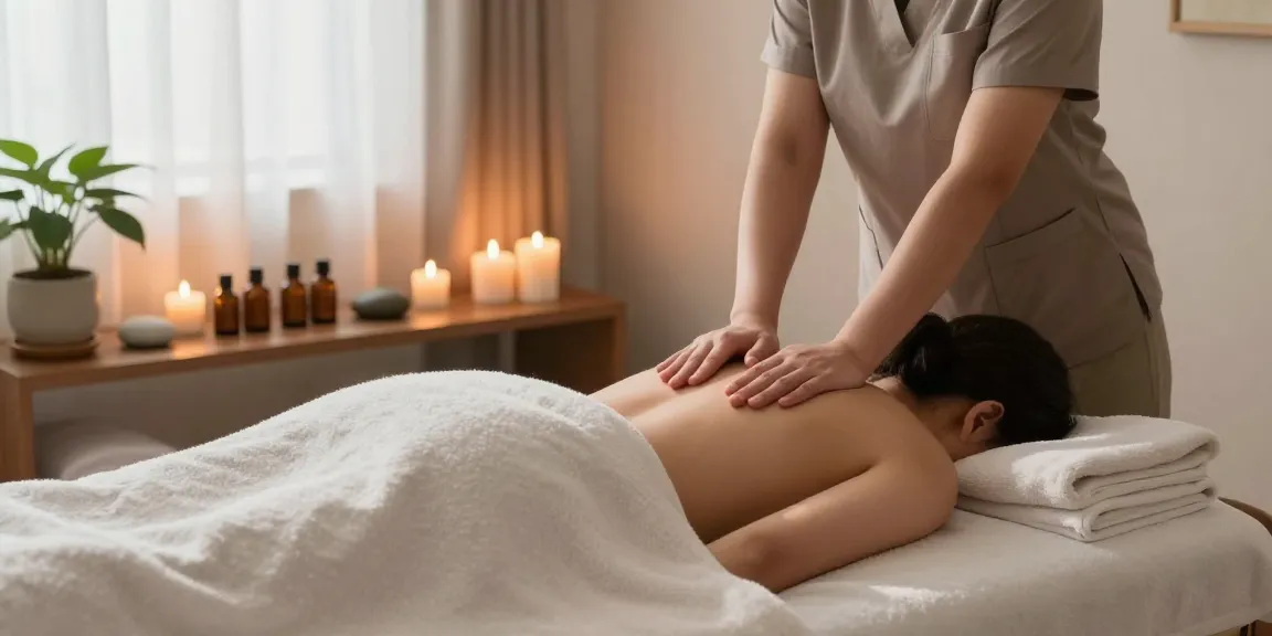 Experience blissful 부천출장마사지 in a tranquil home spa setting with calming elements.