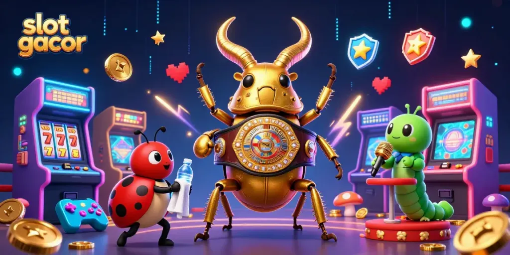 Engage in thrilling gameplay of slot gacor featuring vibrant casino elements and characters.