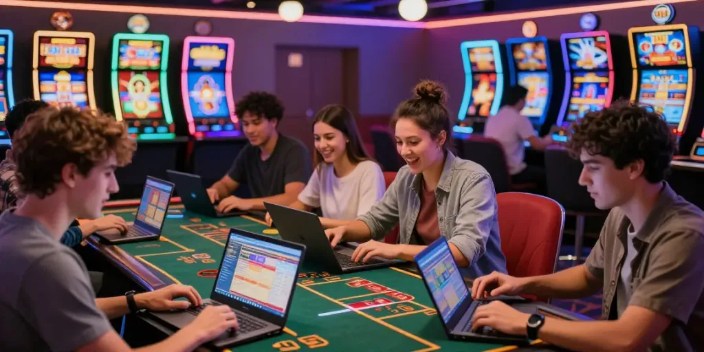Trải nghiệm chơi game trực tuyến hấp dẫn với vvwin trong không gian casino sống động.