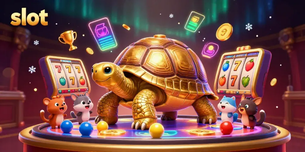 Menangkan slot dengan bermain di mesin slot yang menakjubkan, dikelilingi oleh simbol beruntung dan kegembiraan.