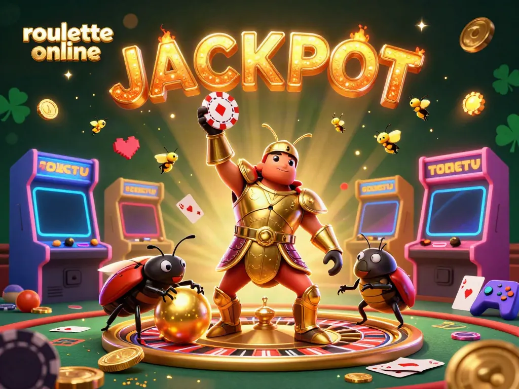 Engage in thrilling roullete online gameplay with a vivid 3D illustration featuring charismatic characters and casino elements.