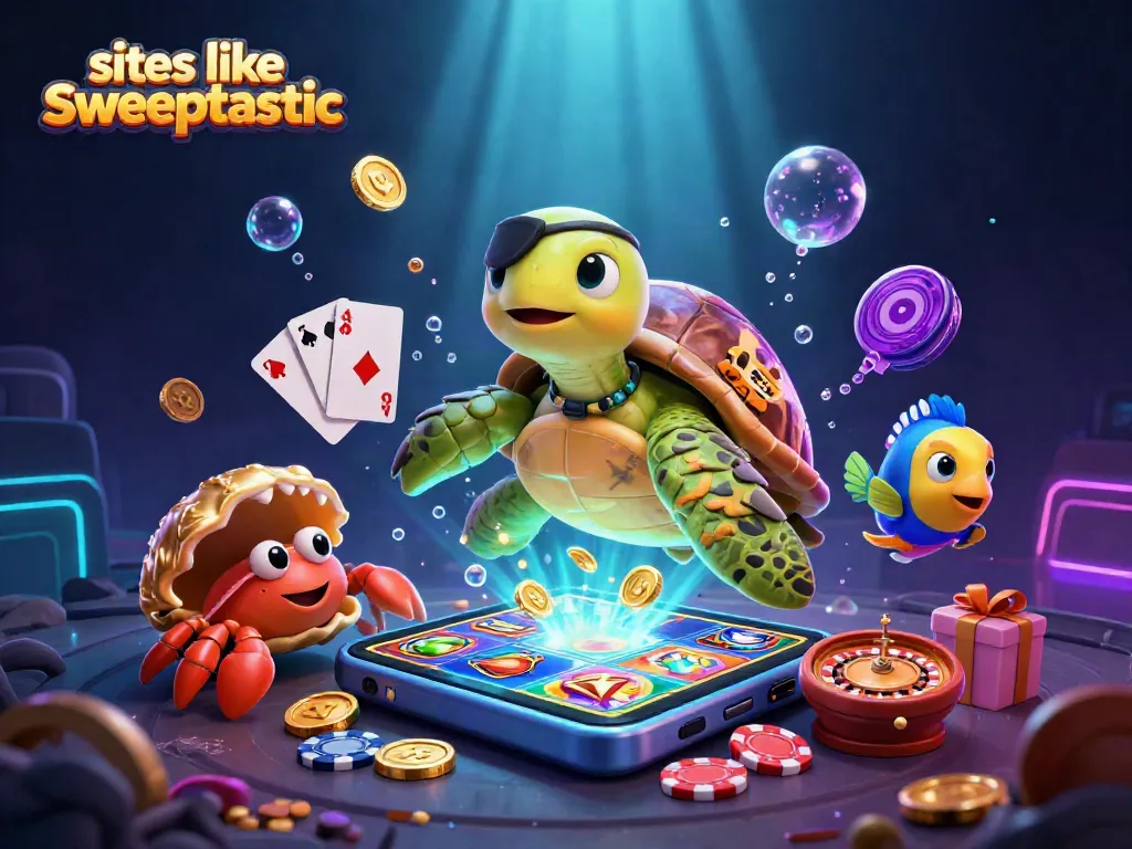 Engage with sites like sweeptastic to uncover dynamic gaming experiences featuring vibrant slot reels and playful underwater characters.