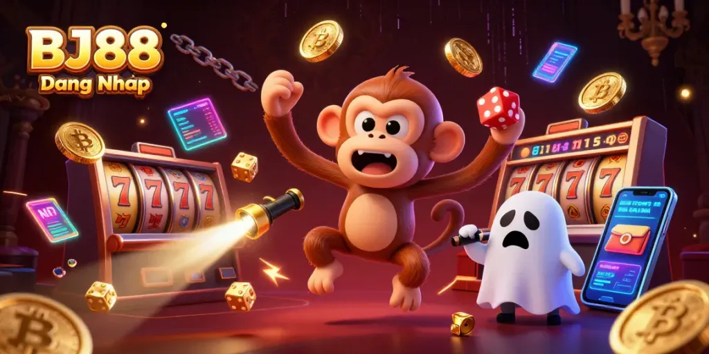 Experience the thrilling action at BJ88 Đăng Nhập with captivating casino games and lively characters.