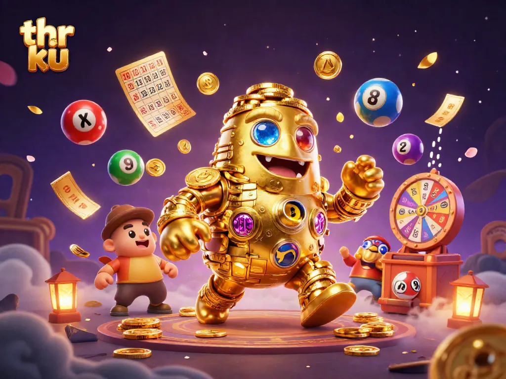 Engage with thrilling casino adventures featuring thr ku in a vibrant, dynamic lottery scene.