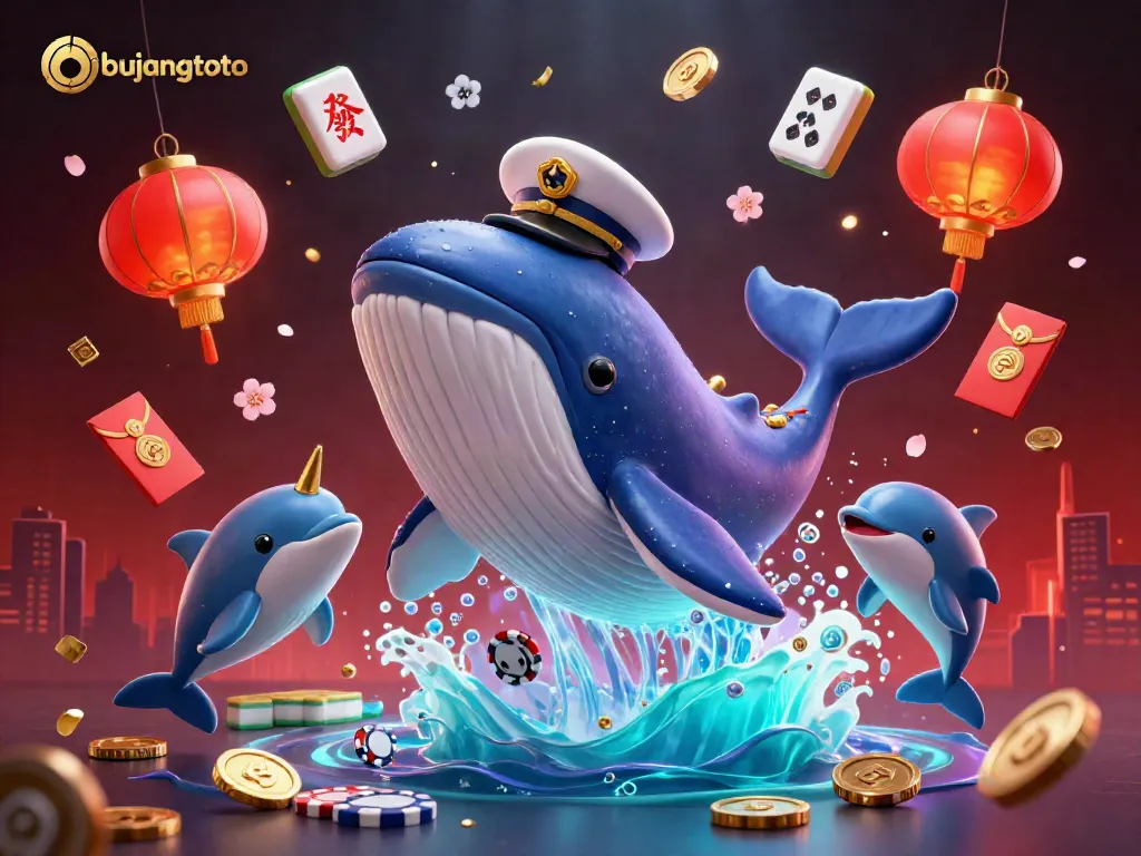 Experience the thrill of bujangtoto with vibrant casino elements and characters in a dynamic 3D scene.