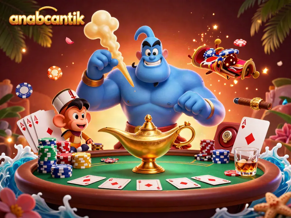Anabulcantik datang dengan aksi permainan poker yang menyenangkan, dikelilingi oleh elemen kasino yang kaya.