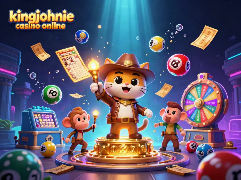 Experience thrilling games at kingjohnnie casino online with vibrant lottery balls and exciting prize elements.