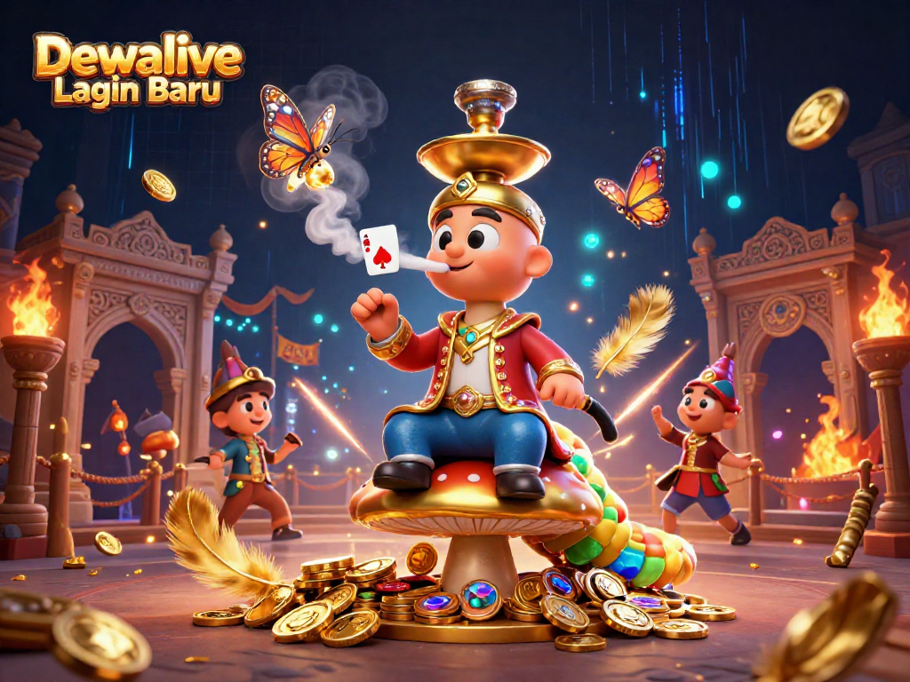Experience the excitement of Dewalive Login Baru with vibrant casino-themed visuals and dynamic elements.