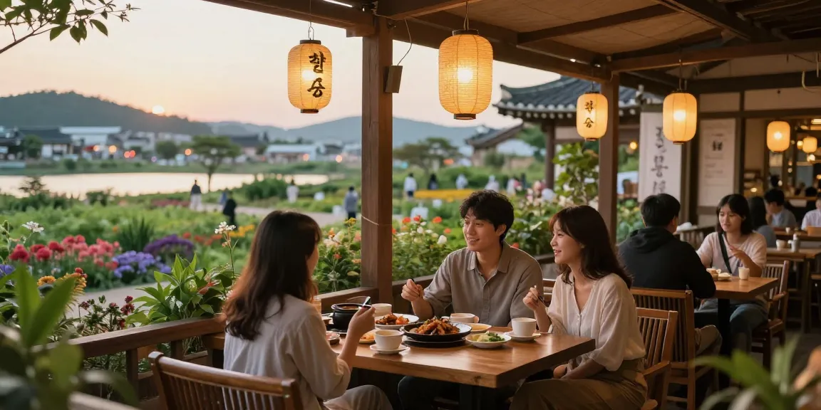 일산OP에서 휴식을 취하는 여행자들, 아늑한 카페에서의 평화로운 순간.