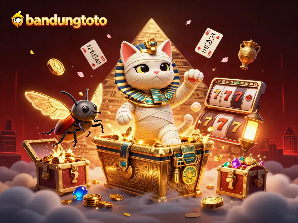 Engage with exciting bandungtoto adventures featuring a lively mummy cat and gold treasures.