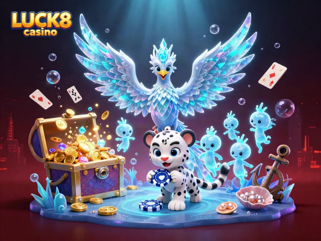 Win big at LUCK8 casino with an enchanting mix of characters and vibrant gambling elements.