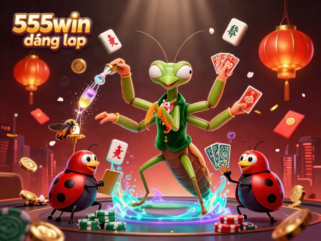 Experience the thrill of gaming with 555win đăng nhập, featuring dynamic characters and vibrant casino elements.