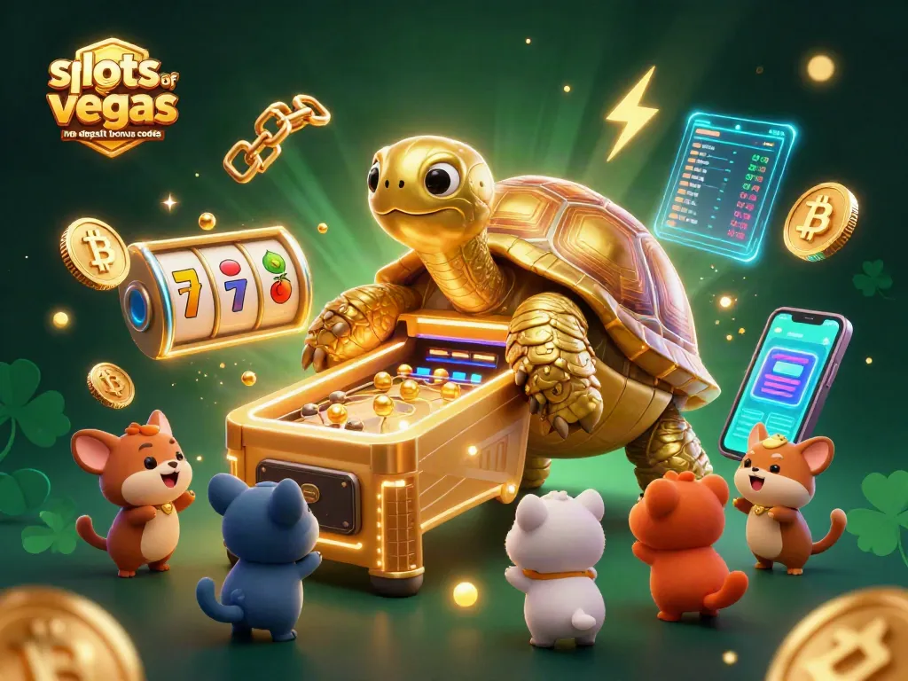 Engage with slots of vegas no deposit bonus codes in a vibrant 3D casino scene featuring lively characters.