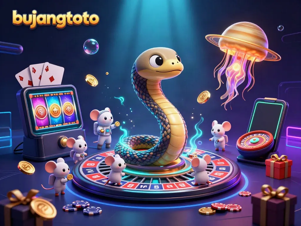 Engage in thrilling action with bujangtoto, where cosmic characters and vibrant games create an electrifying casino atmosphere.